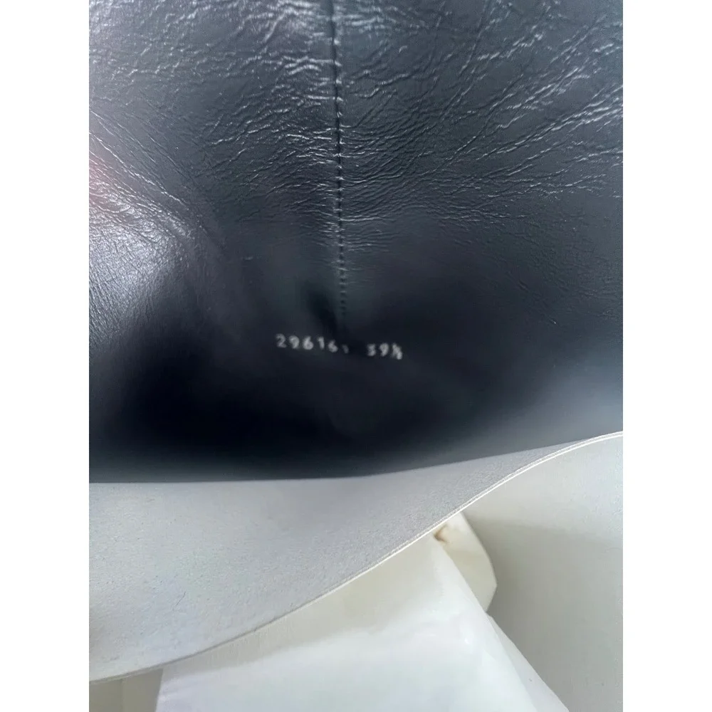 Gucci Black GG Embossed Leather Tall Riding Boots Size 39.5‎